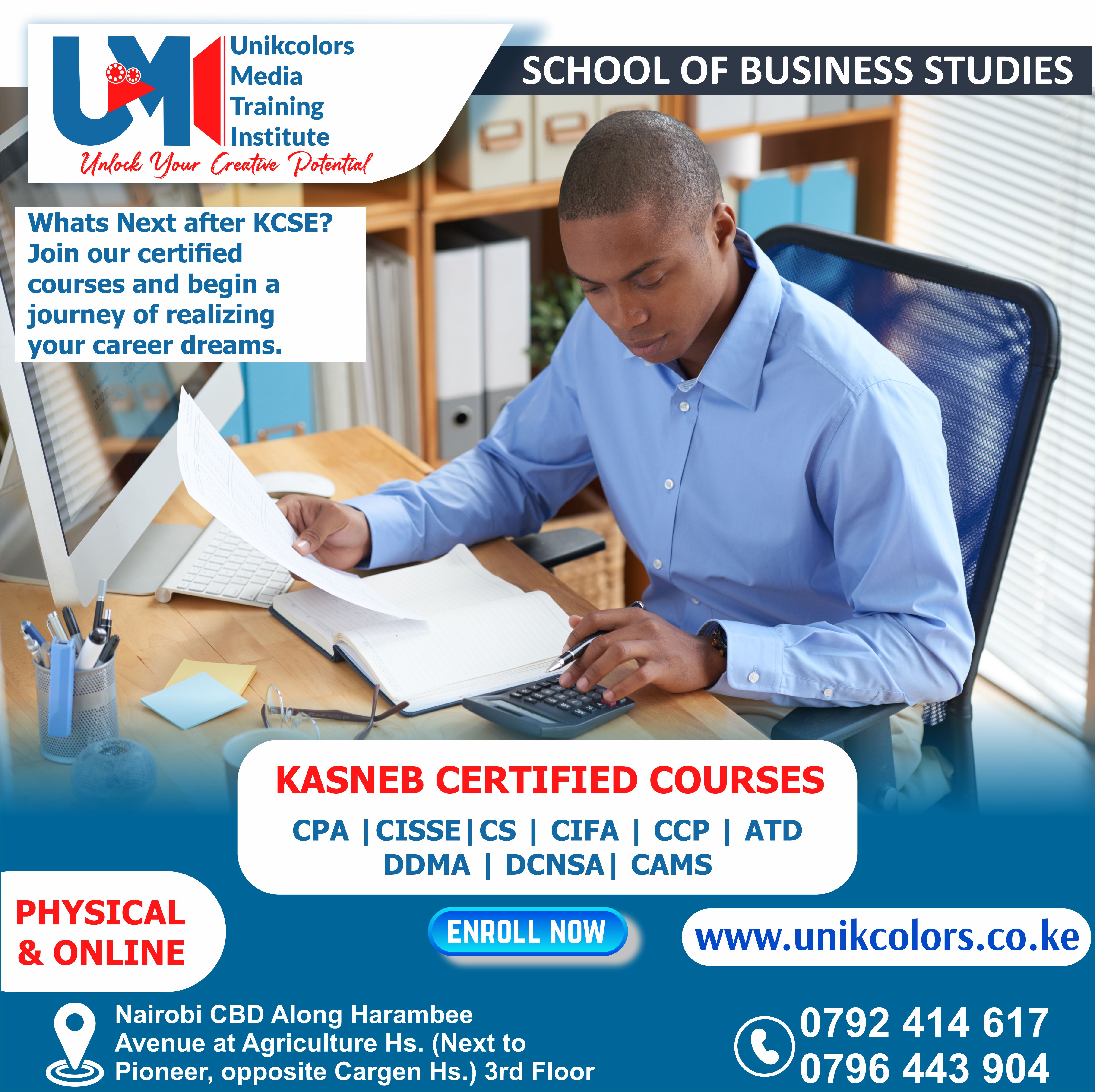 KASNEB CERTIFIED COURSES - CPA | CISSE | CS | CIFA | CCP | DDMA | DCNSA | CAMS